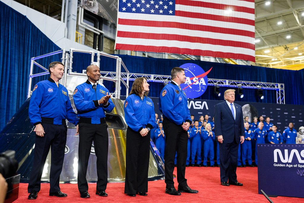 President Trump at the Congressional Space Medal of Honor ceremony, NASA Johnson Space Center